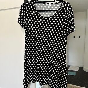 Black & White Polka Dot Swing Tee
